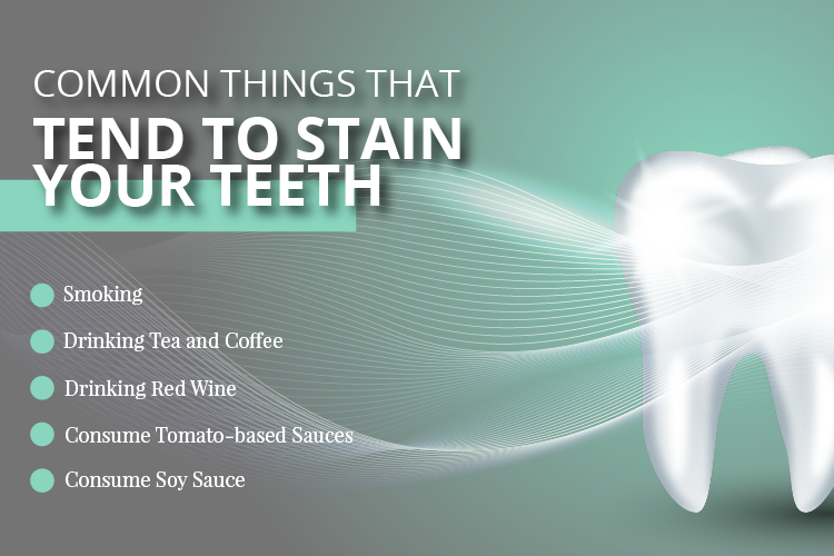 Common things that tend to stain yor teeth infographic
